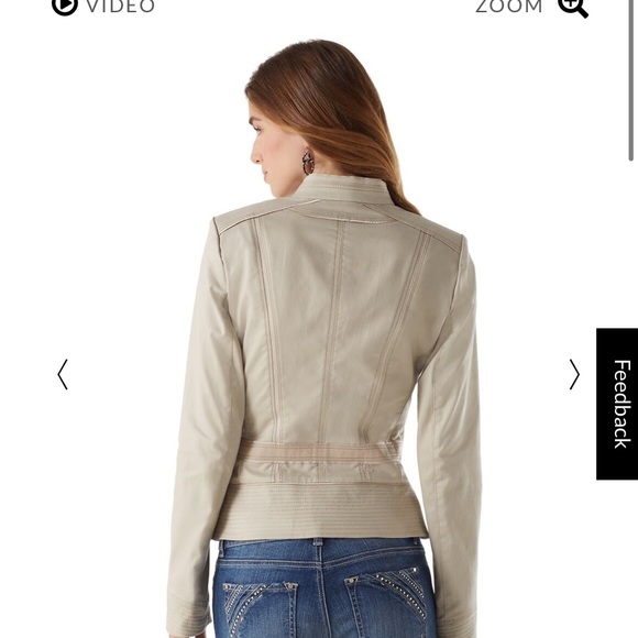 Light brown/tan jacket from WHBM. Size 6 - Picture 7 of 9